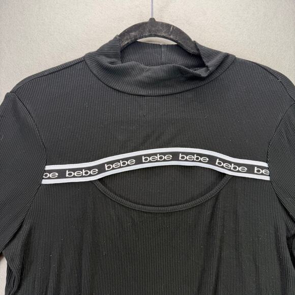 Bebe Women’s Mock-Neck Long Sleeve Pullover Active Top Size XL - Picture 6 of 9